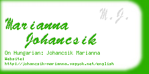 marianna johancsik business card